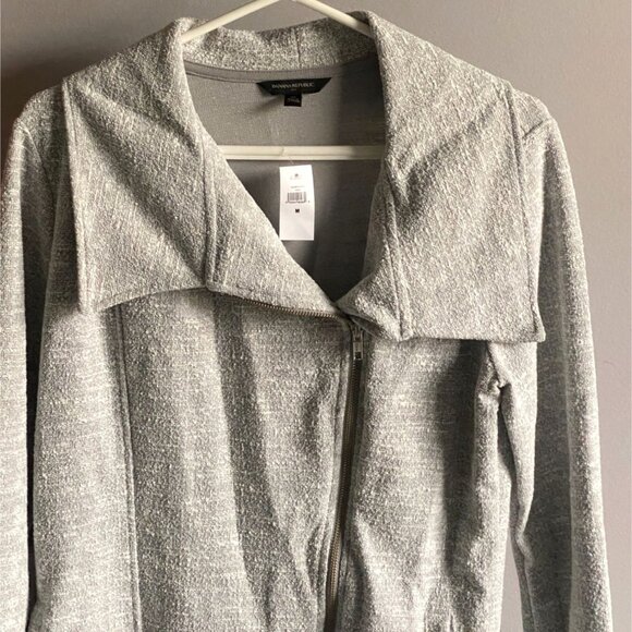 Banana Republic Light Weight Sweatshirt Style Jacket-Gray-Size M-NWT - Picture 3 of 8